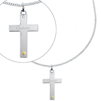 Christening Gift Personalised Silver Religious Necklace