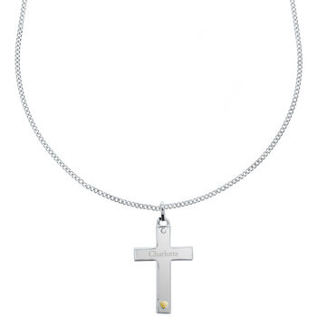 Christening Gift Personalised Silver Religious Necklace