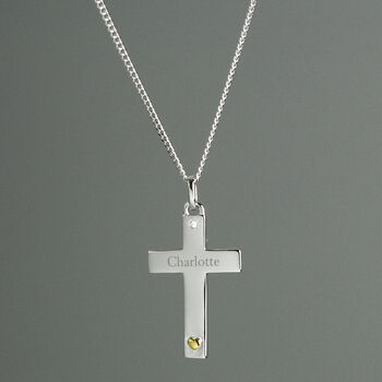 Christening Gift Personalised Silver Religious Necklace