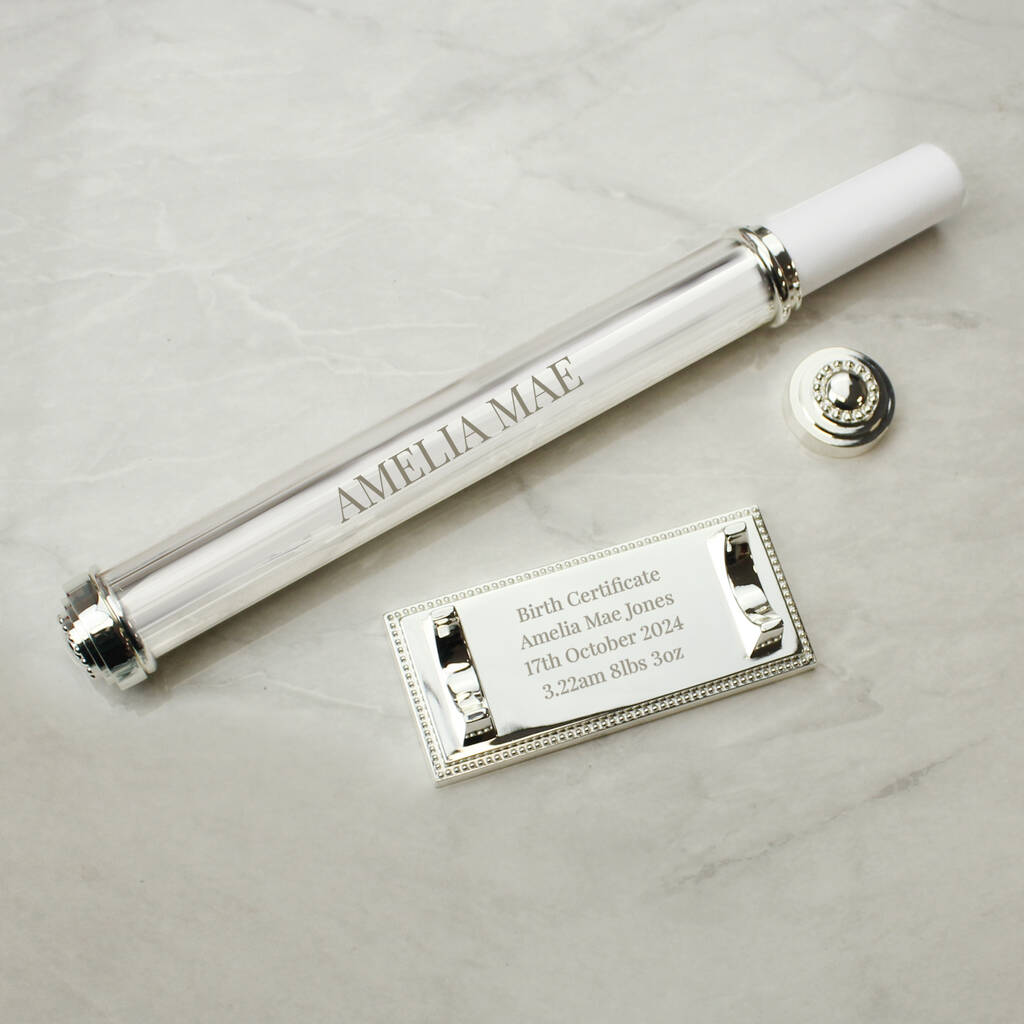 Christening Gifts Certificate Holder Silver Plated