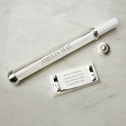 Christening Gifts Certificate Holder Silver Plated