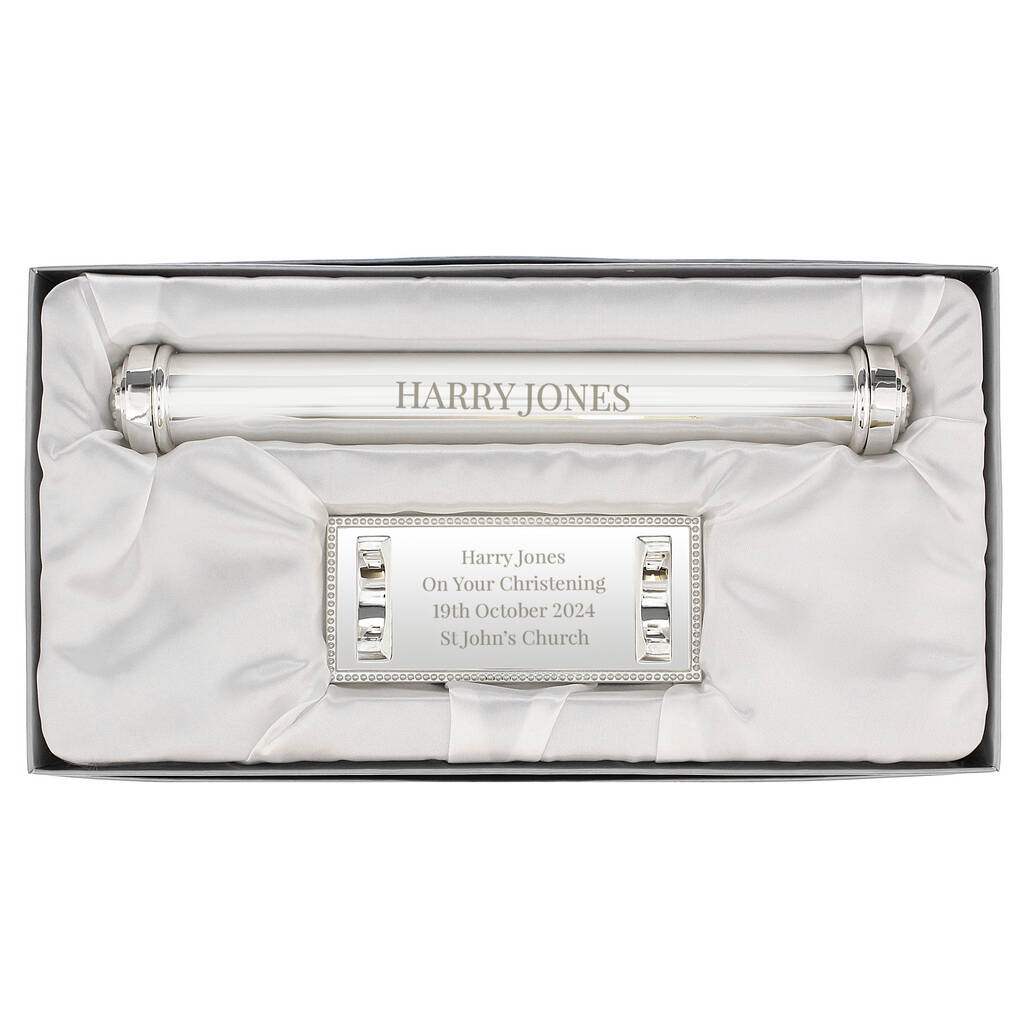 Christening Gifts Certificate Holder Silver Plated