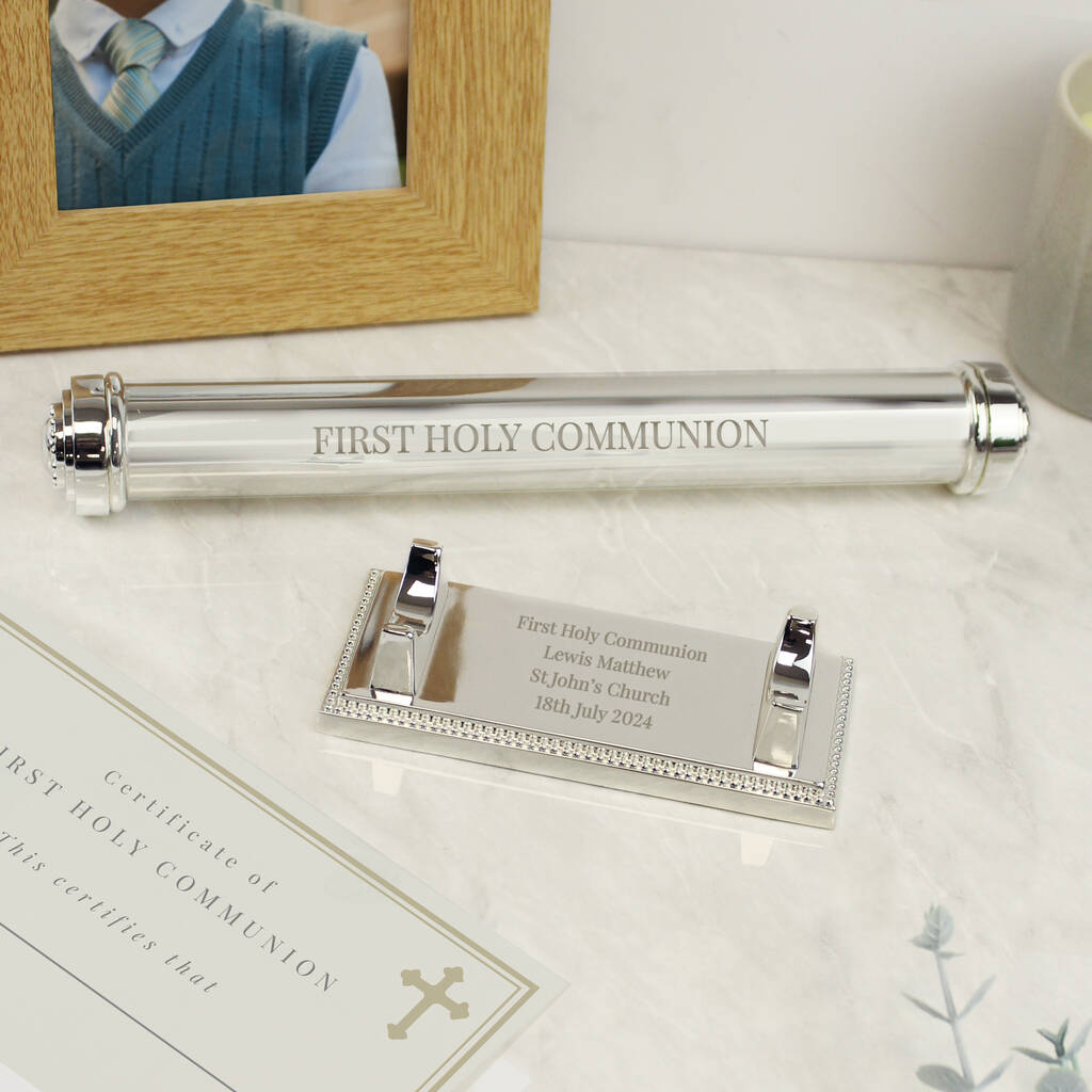 Christening Gifts Certificate Holder Silver Plated