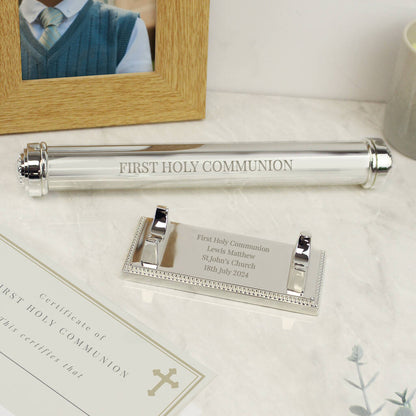 Christening Gifts Certificate Holder Silver Plated