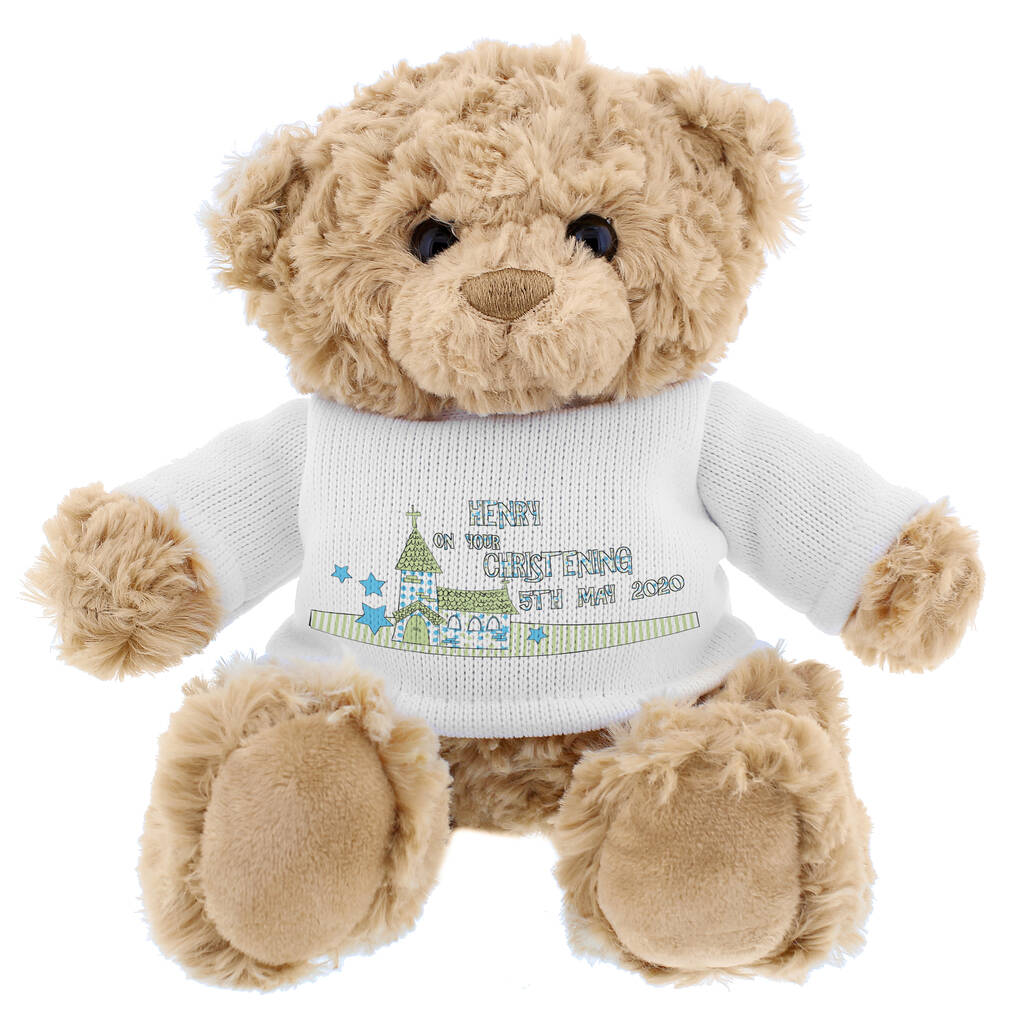 Christening Gifts For Boys And Girls Personalised Teddy Bear