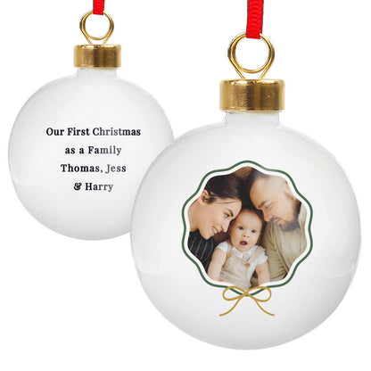 Christmas Bauble Photo Personalised Christmas Gift For Parents