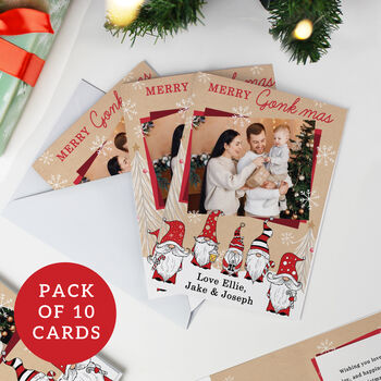 Christmas Cards Family Pack Of 10 Photo Personalised