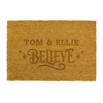 Christmas Doormat Believe Xmas Home Gift