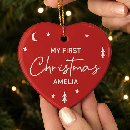 Christmas Gift For Her And Him Personalised Xmas Heart Decoration
