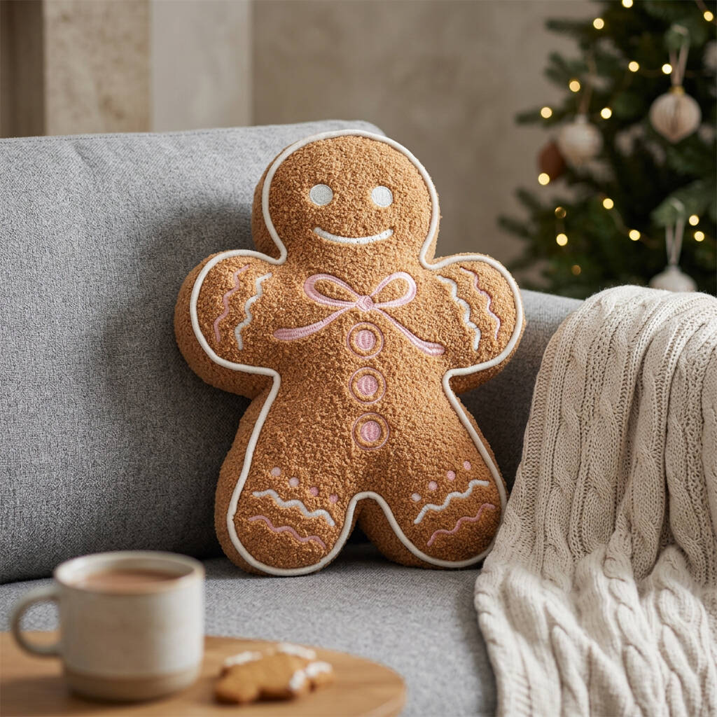 Christmas Gingerbread Man Sofa Cushion