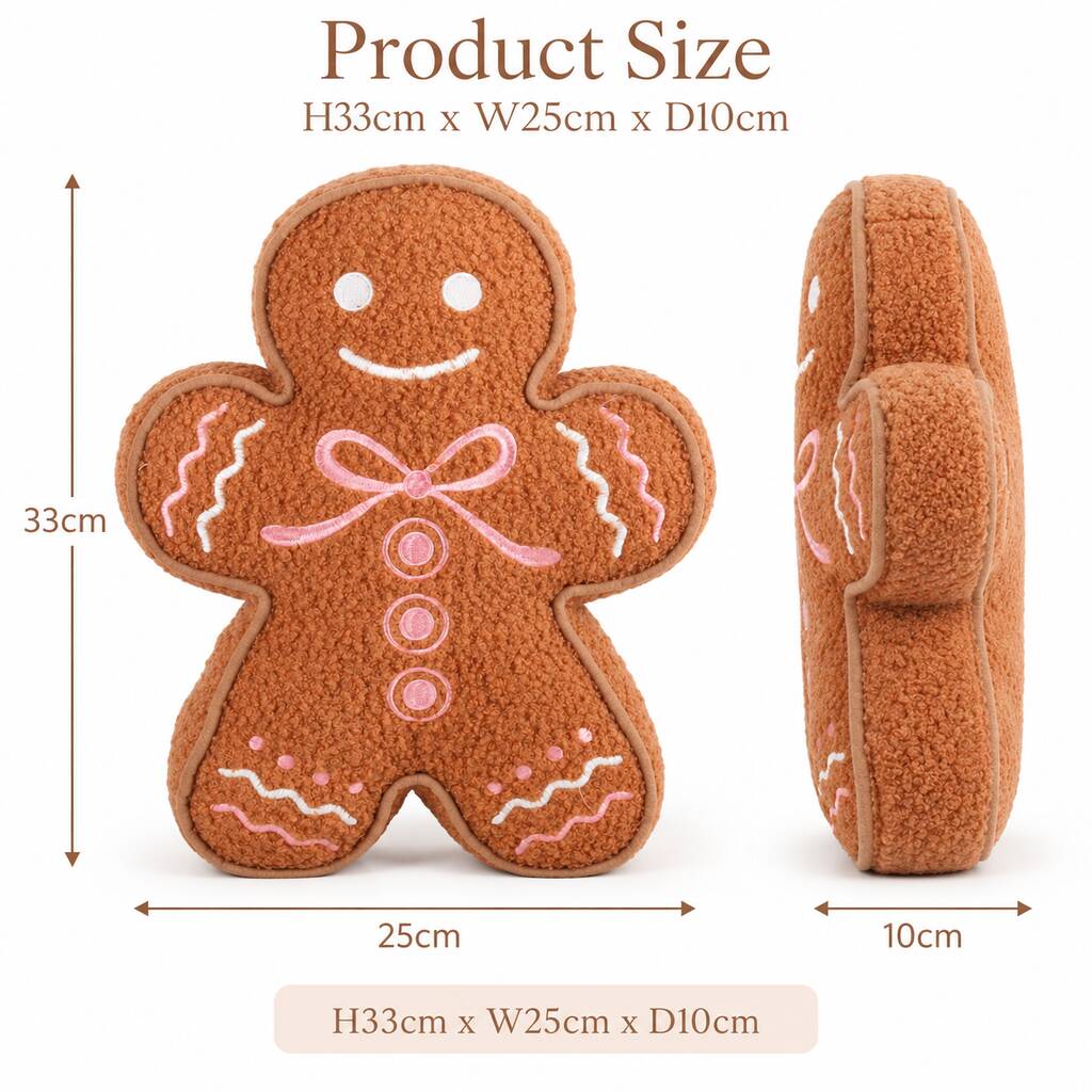 Christmas Gingerbread Man Sofa Cushion