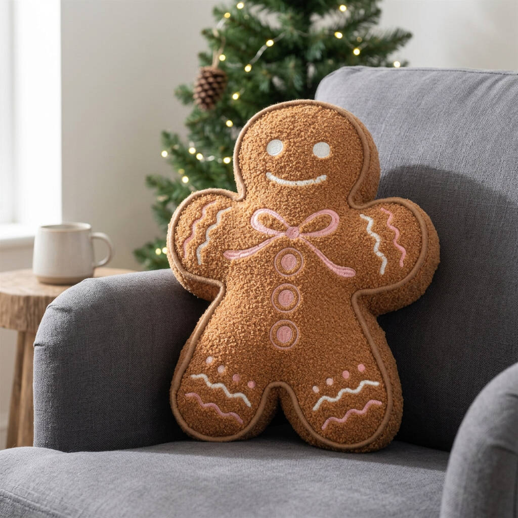 Christmas Gingerbread Man Sofa Cushion