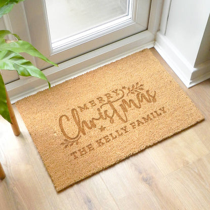 Christmas Indoor Doormat Personalised Christmas Welcome Mat