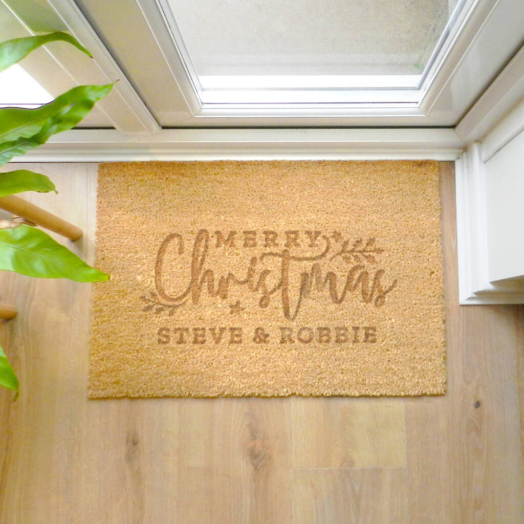 Christmas Indoor Doormat Personalised Christmas Welcome Mat