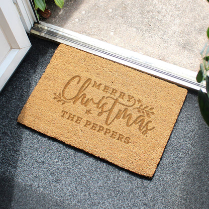 Christmas Indoor Doormat Personalised Christmas Welcome Mat