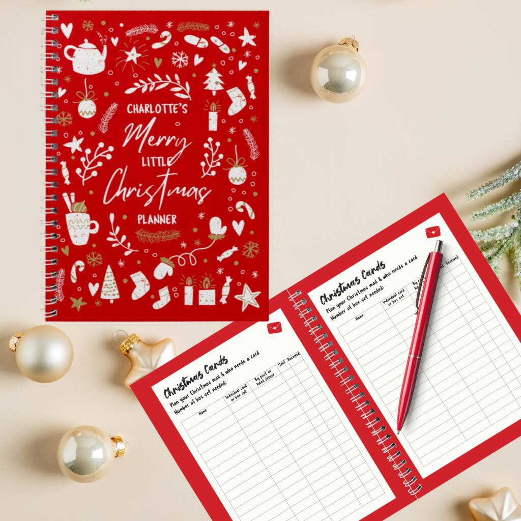 Christmas Planner A5 Personalised Christmas Organiser