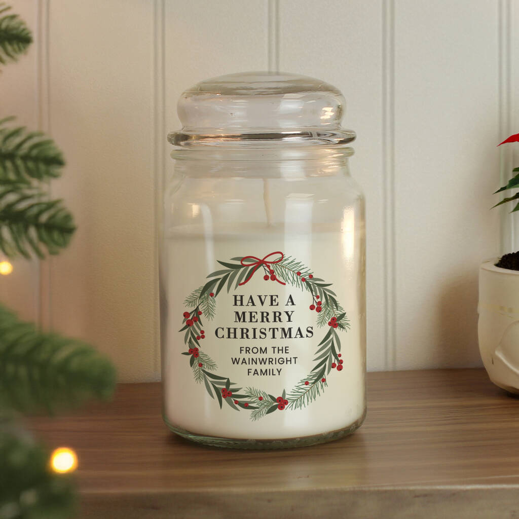 Christmas Scented Candle Personalised Gift
