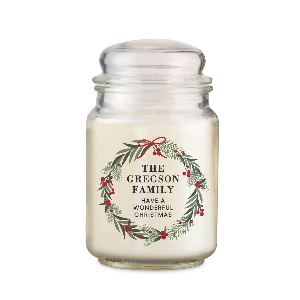 Christmas Scented Candle Personalised Gift