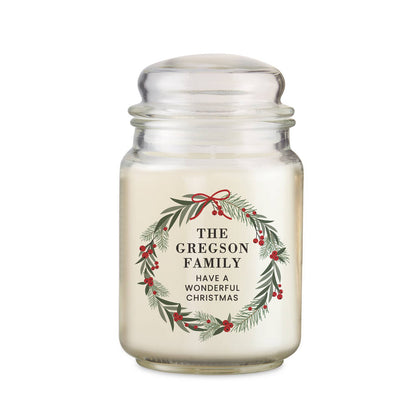 Christmas Scented Candle Personalised Gift