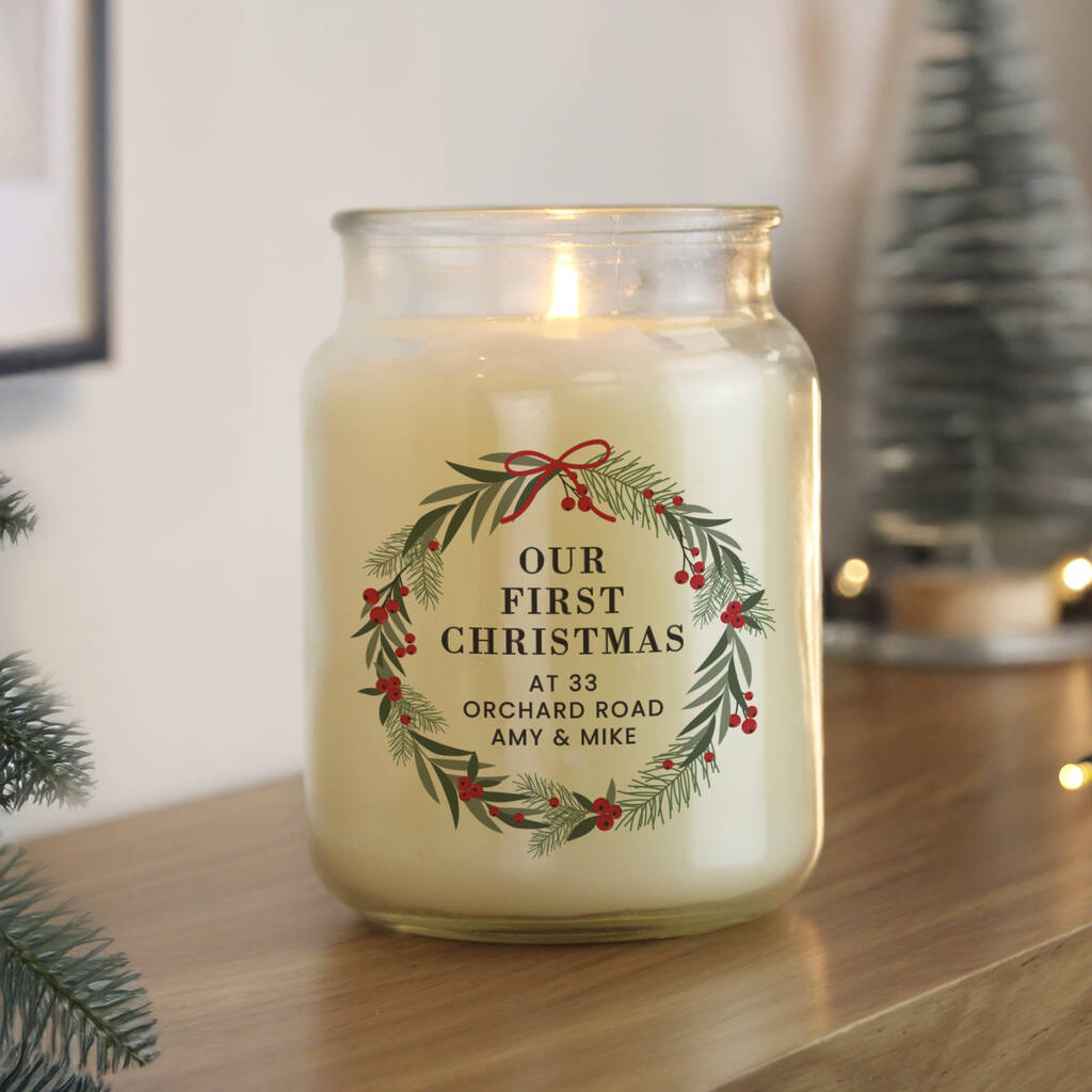 Christmas Scented Candle Personalised Gift