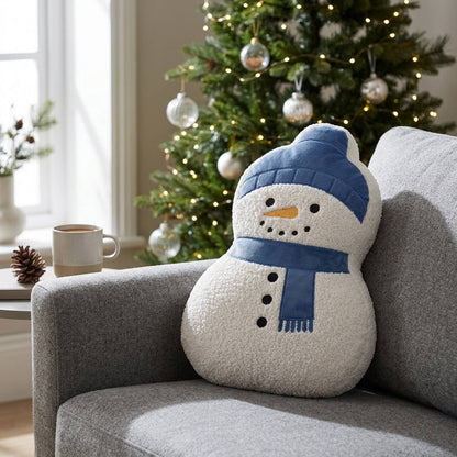 Christmas Snowman Cushion Festive Home Decor