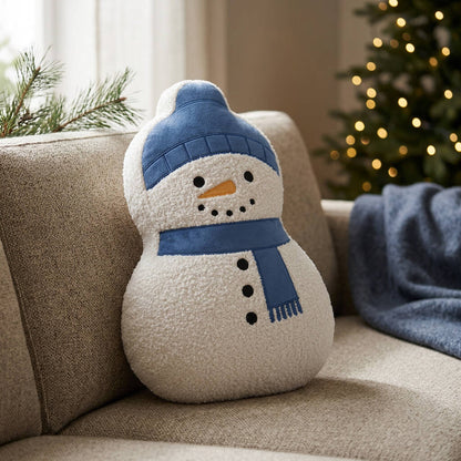 Christmas Snowman Cushion Festive Home Decor