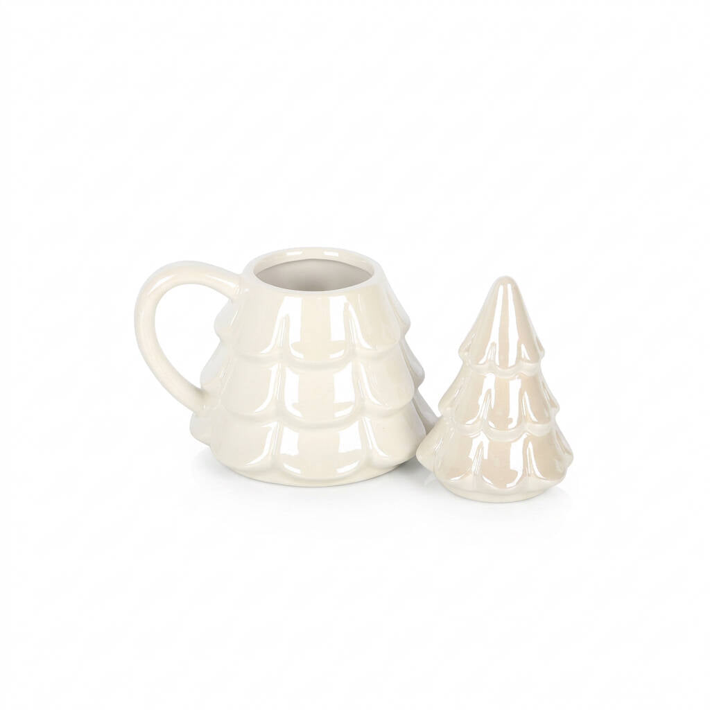 Christmas Tree Mug With Snowflake Spoon For Hot Chocolate