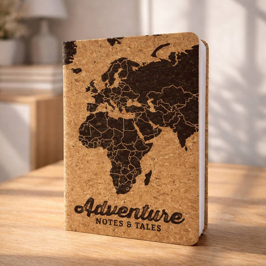 Cork Travel Journal World Map Gift For Travellers