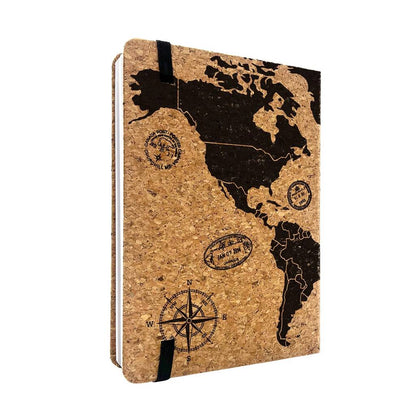 Cork Travel Journal World Map Gift For Travellers