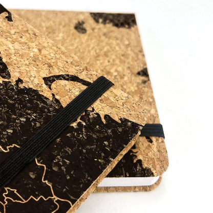 Cork Travel Journal World Map Gift For Travellers