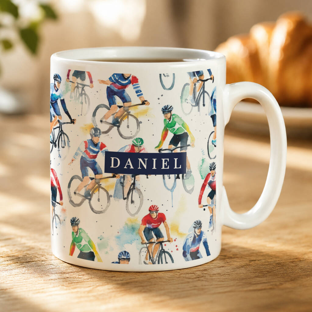 Cyclist Gifts Personalised Cycling Mug