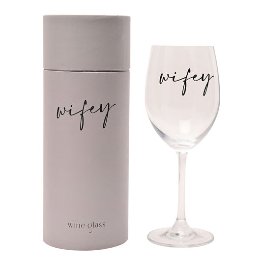 Wifey Gift Wine Glass