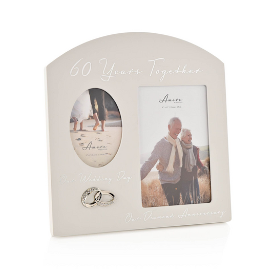 60th Anniversary Gift - Double Photo Frame