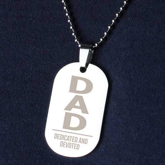 Dad Gifts Personalised Dad Dog Tag Necklace