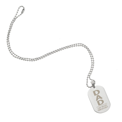 Dad Gifts Personalised Dad Dog Tag Necklace