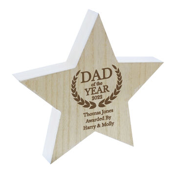 Dad Of The Year Star Trophy Award Father Gifts