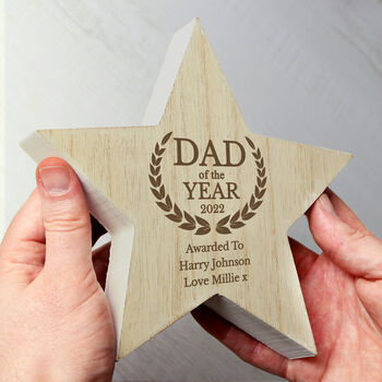 Dad Of The Year Star Trophy Award Father Gifts