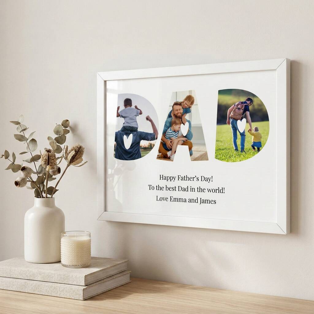 Dad Photo Collage Print Fathers Day Gifts