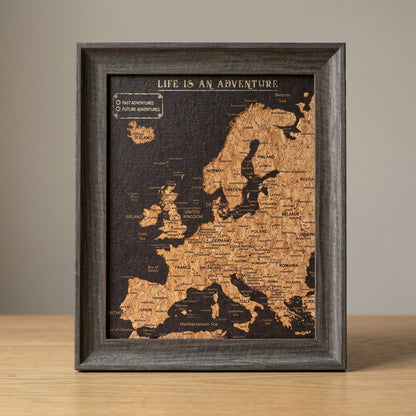Europe Push Pin Map Europe Cork Board Travel Gift