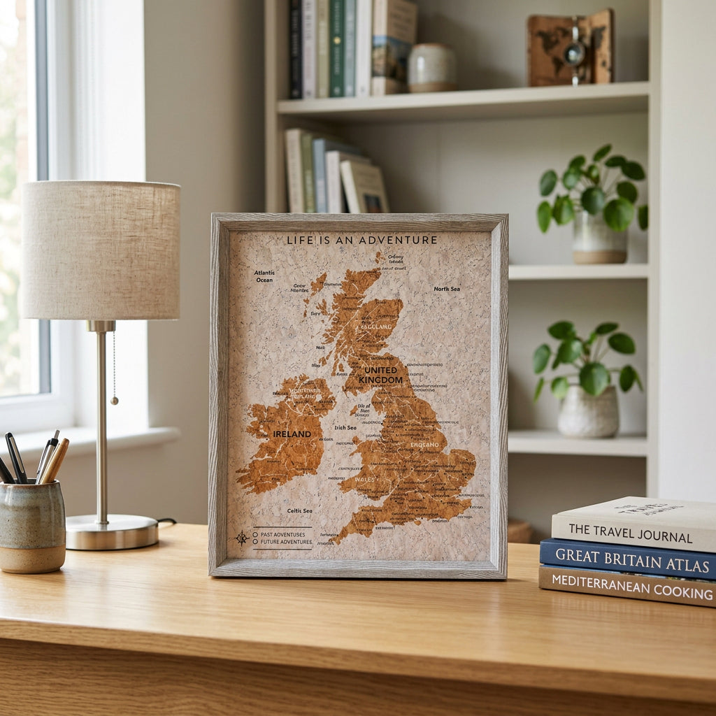 UK Ireland Cork Map Cork Board With Push In Pins