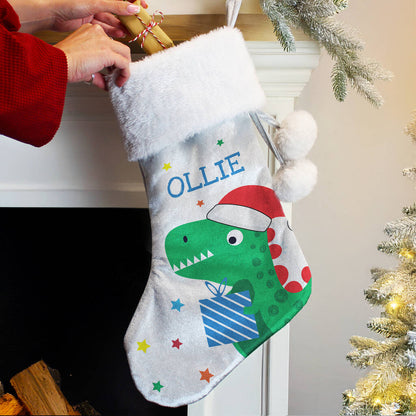 Dinosaur Christmas Stocking For Children