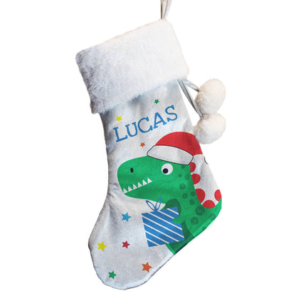 Dinosaur Christmas Stocking For Children