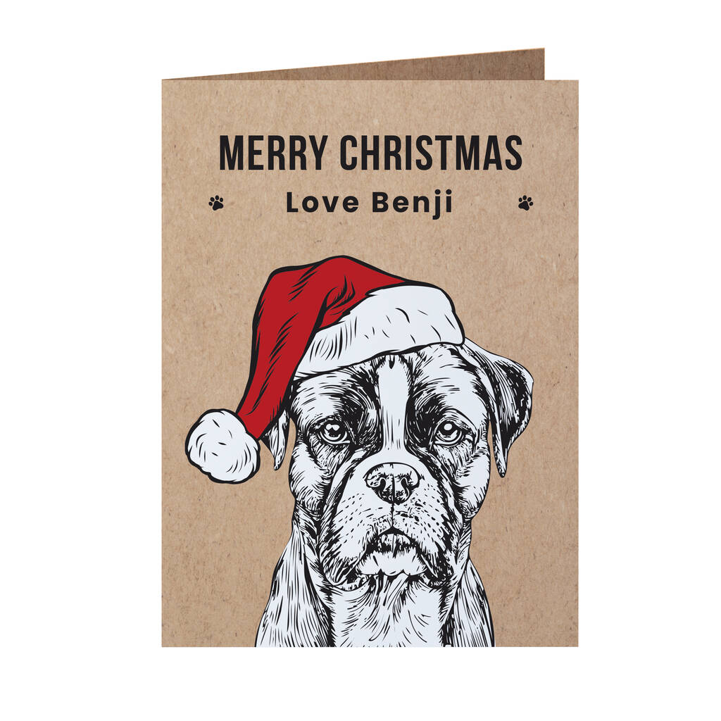 Dog Christmas Cards Pack Personalised