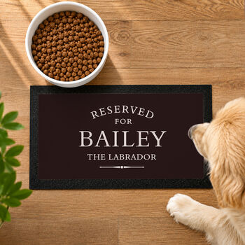 Dog Gifts Personalised Dog Feeding Mat Pet Reserved For Mat
