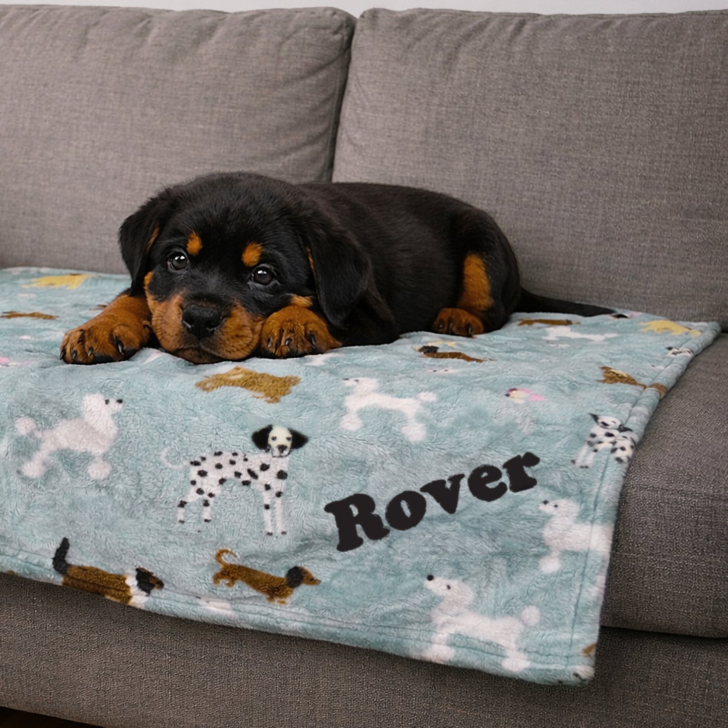 Dog Gifts Personalised Dog Fleece Blanket