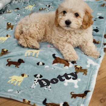 Dog Gifts Personalised Dog Fleece Blanket