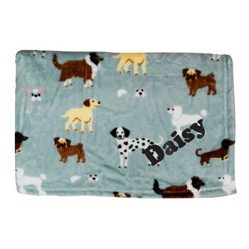 Dog Gifts Personalised Dog Fleece Blanket