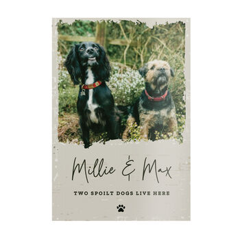 Dog House Sign Personalised Photo Gift