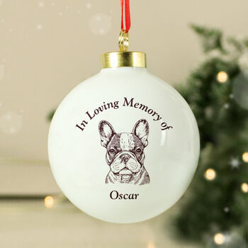 Dog Memorial Christmas Bauble Dog Loss Ornament