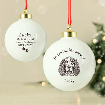 Dog Memorial Christmas Bauble Dog Loss Ornament